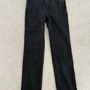 Madewell women’s Black Denim Jeans stovepipe size 25P